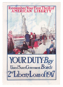 American Liberty, USA Vintage Original Postcard # 0741 - Post Marked July 4, 1986 - First Cover Cover