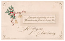 Load image into Gallery viewer, A Joyous Christmas Vintage Original Postcard # 0751 - Post Marked December 24, 1915
