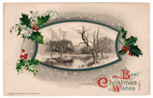 Load image into Gallery viewer, Best Christmas Wishes Vintage Original Postcard # 0752 - Post Marked December 24, 1913
