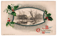 Best Christmas Wishes Vintage Original Postcard # 0752 - Post Marked December 24, 1913