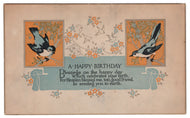 A Happy Birthday Vintage Original Postcard # 0766 - Dated 1900