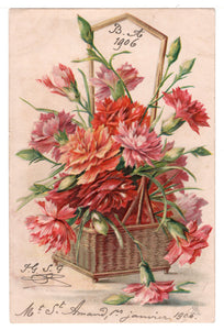 New Years Greetings Vintage Original Postcard # 0775 - January 1, 1906