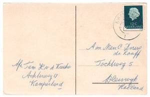 Congratulations - Hartelijk Gefeliciteerd Vintage Original Postcard # 0777 - Post Marked 1960's