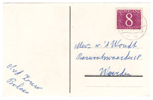 Congratulations - Hartelijk Gefeliciteerd Vintage Original Postcard # 0781 - Post Marked 1960's