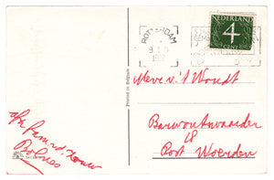 Congratulations - Hartelijk Gefeliciteerd Vintage Original Postcard # 0782 - Post Marked January 9, 1962