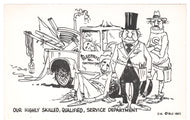 Our Highly Skilled, Qualified, Service Department - Laff-Gram Vintage Original Postcard # 0804 - 1960's