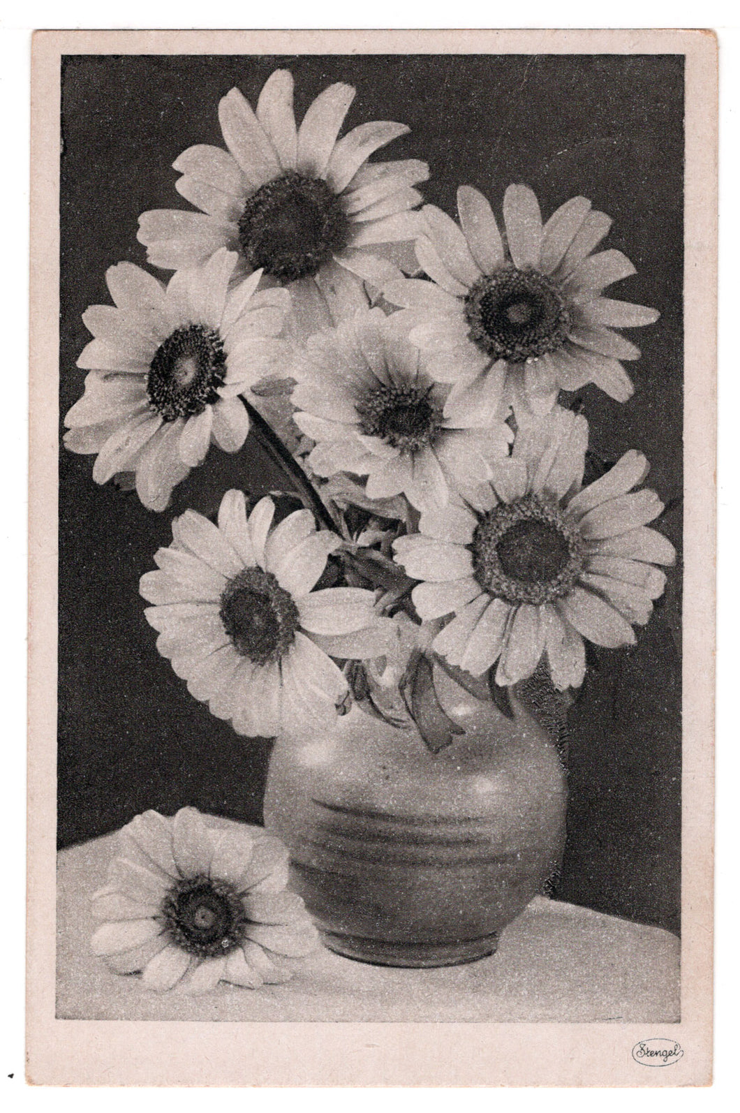 Greetings with Flowers Vintage Original Postcard # 0805 - 1940's