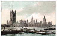 Houses of Parliament, London, England Vintage Original Postcard # 0824 - Post Marked July 24, 1908