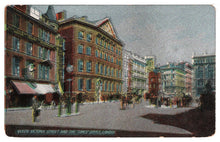 Load image into Gallery viewer, Victoria Street &amp; the Times, London, England Vintage Original Postcard # 0828 - New - 1930's - Early 3D Chrome
