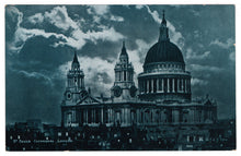 Load image into Gallery viewer, St. Paul's Cathedral at Night, London, England Vintage Original Postcard # 0835 - New - 1930's
