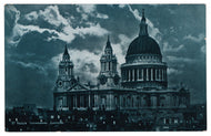 St. Paul's Cathedral at Night, London, England Vintage Original Postcard # 0835 - New - 1930's