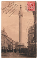 The Monument, London, England Vintage Original Postcard # 0838 - Post Marked January 14, 1913