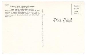 Caesar's Head Observation Tower, South Carolina, USA Vintage Original Postcard # 0850 - New - 1970's
