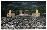 Municipal Theatre in Forest Park, St. Louis, Missouri, USA Vintage Original Postcard # 0854 - Post Marked January 21, 1942