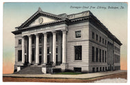 Carnegie-Stout Free Library, Dubuque, Iowa, USA Vintage Original Postcard # 0863 - New - 1940's