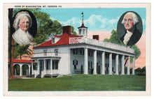 Load image into Gallery viewer, Mount Vernon, Virginia, USA - Home of George Washington Vintage Original Postcard # 0864 - 1930&#39;s
