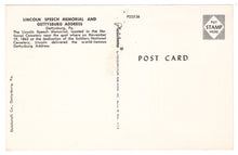 Load image into Gallery viewer, Abraham Lincoln Gettysburgh Address &amp; Memorial, Pennsylvania, USA Vintage Original Postcard # 0870 - New - 1960&#39;s
