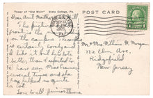 Load image into Gallery viewer, State College, Pennsylvania, USA - Tower of Old Main Vintage Original Postcard # 0872 - Post Marked September 17, 1935
