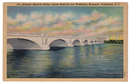 Arlington Memorial Bridge, Washington, D.C. USA Vintage Original Postcard # 0875 - New - 1940's