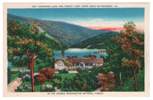 Load image into Gallery viewer, Sherando Lake &amp; Forest Camp Lodge, Waynesboro, USA Vintage Original Postcard # 0877 - 1940&#39;s
