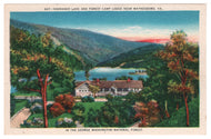 Sherando Lake & Forest Camp Lodge, Waynesboro, USA Vintage Original Postcard # 0877 - 1940's