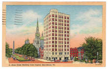 Load image into Gallery viewer, State Street Building, Harrisburg, Pennsylvania, USA Vintage Original Postcard # 0886 - Post Marked May 5, 1950
