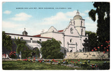 Load image into Gallery viewer, Mission San Luis, Oceanside, California, USA Vintage Original Postcard # 0899 - New - 1950&#39;s
