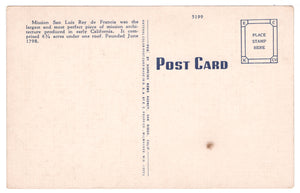 Mission San Luis, Oceanside, California, USA Vintage Original Postcard # 0899 - New - 1950's