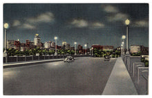 Load image into Gallery viewer, Dallas - Night View from Viaduct, Texas USA Vintage Original Postcard # 0902 - New 1960&#39;s
