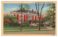 Load image into Gallery viewer, Governor&#39;s Mansion, Columbus, Ohio, USA Vintage Original Postcard # 0912 - New - 1940&#39;s
