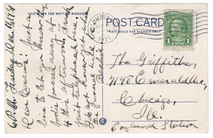 Governor's Mansion, Columbus, Ohio, USA Vintage Original Postcard # 0913 - Post Marked December 11, 1931