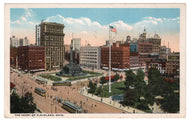 Cleveland - Downtown View, Ohio, USA Vintage Original Postcard # 0915 - Post Marked September 27, 1917