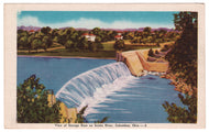 Storage Dam, Scioto River, Columbus, Ohio, USA Vintage Original Postcard # 0916 - New - 1940's