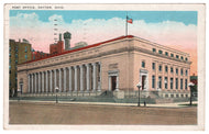 Dayton Post Office, Dayton, Ohio, USA Vintage Original Postcard # 0917 - Post Marked December, 1928