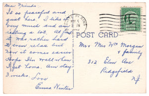 The Rest for Convalescents, White Plains, New York, USA Vintage Original Postcard # 0922 - Post Marked May 5, 1945