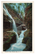 Load image into Gallery viewer, Rainbow Falls, Watkins Glen, New York, USA Vintage Original Postcard # 0929 - New - 1950's
