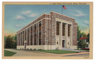 Cecil County Court House, Elkton, Maryland, USA - Vintage Original Postcard # 0936 - New - 1940's