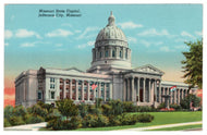 Missouri State Capitol, Jefferson City, Missouri, USA Vintage Original Postcard # 0940 - New - 1940's