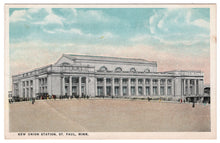 Load image into Gallery viewer, New Union Station, St. Paul, Minnesota, USA Vintage Original Postcard # 0941 - New - 1920's
