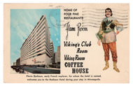 Radisson Hotel, Minneapolis, Minnesota, USA Vintage Original Postcard # 4601 - Post Marked August 8, 1963