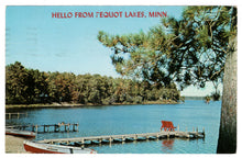 Load image into Gallery viewer, Hello from Pequot Lakes, Minnesota, USA Vintage Original Postcard # 4602 - Post Marked September 14, 1963

