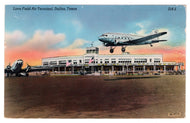Love Field Air Terminal, Dallas, Texas, USA Vintage Original Postcard # 4610 - Post Marked January 9, 1953