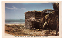 Load image into Gallery viewer, Key West, Florida, USA - Where the Gulf and Atlantic Meet Vintage Original Postcard # 4613 - New - 1960's
