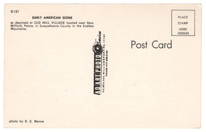 Early American Scene - Milford (Endless Mountains), Pennsylvania, USA Vintage Original Postcard # 4619 - 1960's