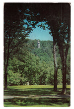 Load image into Gallery viewer, Chief Blackhawk Maintains Eternal Vigilance from Eagle&#39;s Nest Bluff, Oregon, Illinois, USA Vintage Original Postcard # 4629 - Post Marked May 7, 1957
