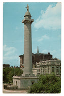 Washington Monument, Mount Vernon Place, Baltimore, Maryland, USA Vintage Original Postcard # 4630 - Post Marked August 2, 1968