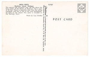 Arch Rock, Mackinac Island, Michigan, USA Vintage Original Postcard # 4636 - New - 1960's