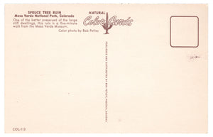 Mesa Verde National Park, Colorado, USA - Spruce Tree Ruin Vintage Original Postcard # 4649 - New - 1960's