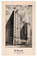 Load image into Gallery viewer, Warwick Hotel, Philadelphia, Pennsylvania, USA Vintage Original Postcard # 4654 - New - 1940&#39;s
