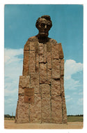 Lincoln Monument, Sherman Hill, Wyoming, USA Vintage Original Postcard # 4656 - Post Marked August 18, 1967